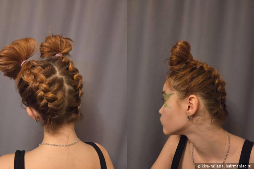 Фото: Прическа с плетением, кадр 2