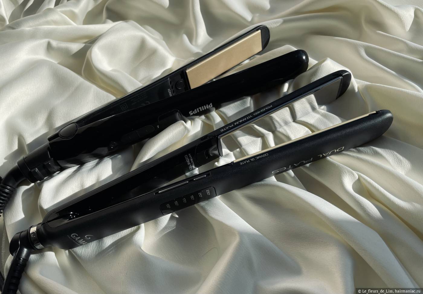 Фото: Philips и Ga.Ma сравнение длины пластин и размера