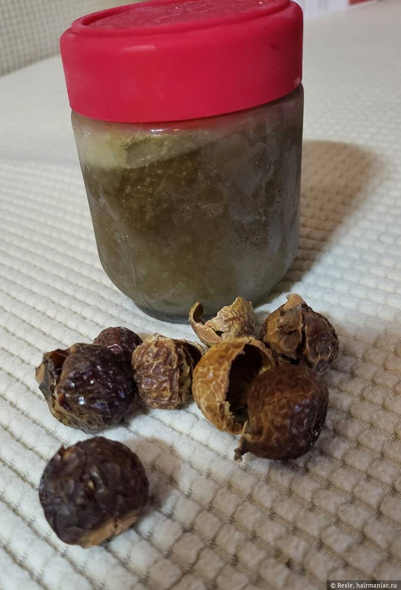 Фото: Отвар мыльных орехов, баночка только из морозилки