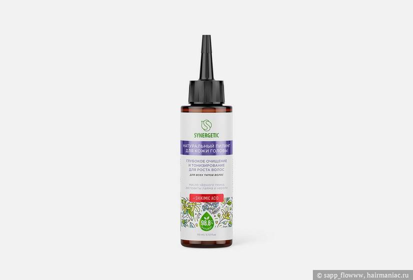 Фото: Натуральный пилинг для кожи головы Глубокое очищение и тонизирование для роста волос, Synergetic