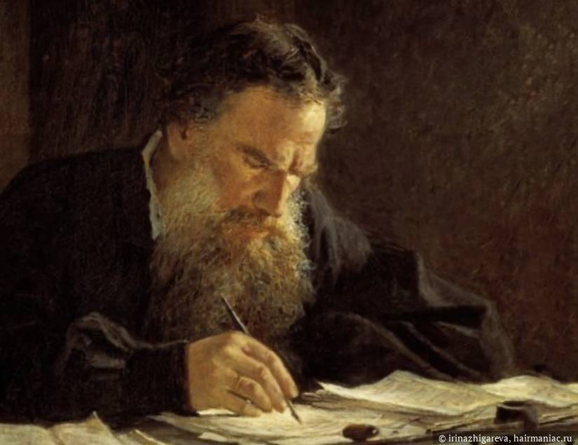 Фото: Лев Николаевич Толстой за работой