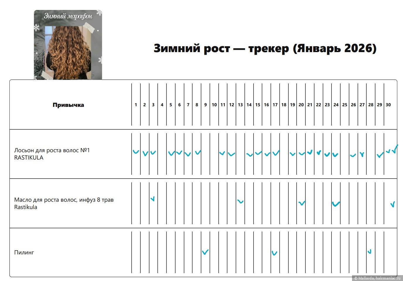 Фото: Трекер января