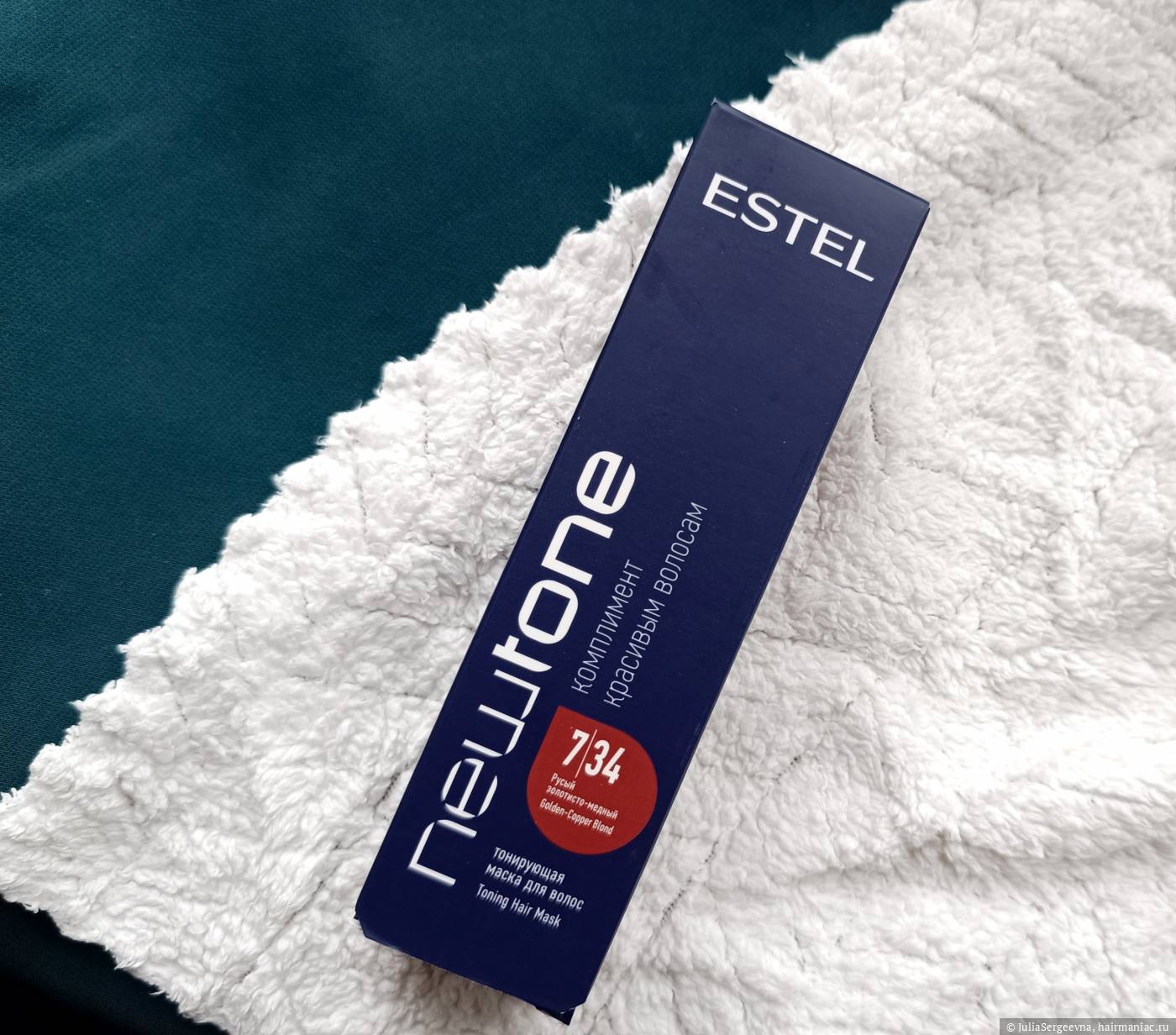 Фото: Оттеночная маска Estel Newtone 7.34 в коробочке