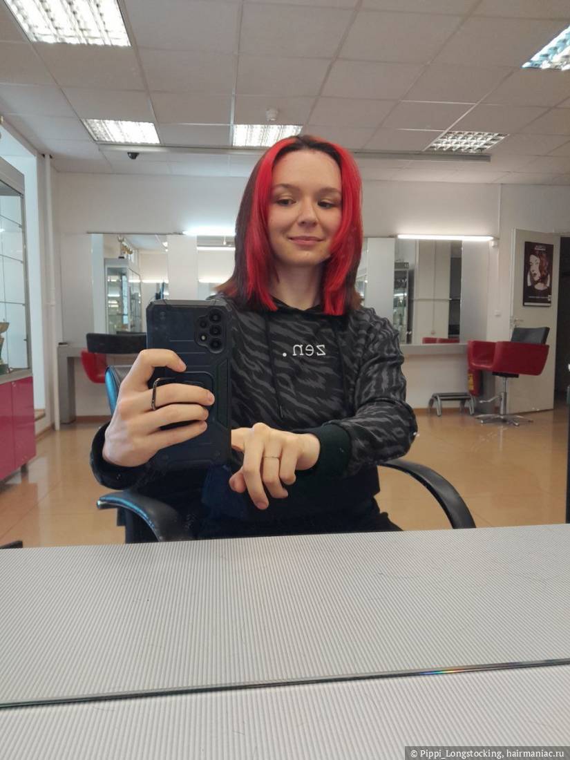 Фото: Скрытое окрашивание с Ollin Red